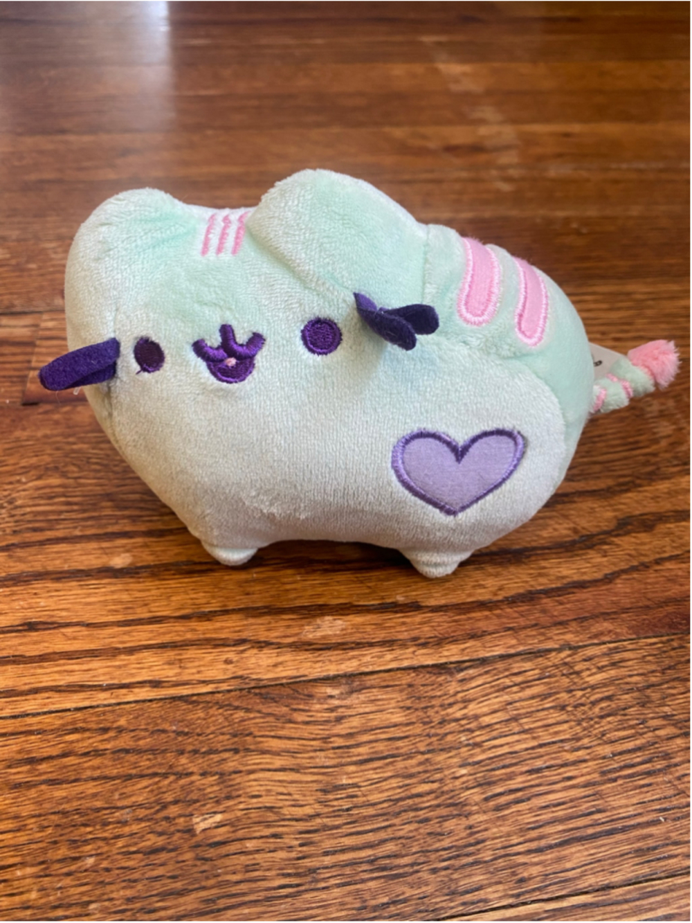 Pusheen Mint Green Plush Cat Pink Purple Heart Kawaii Pastel Stuffed Animal Y2K